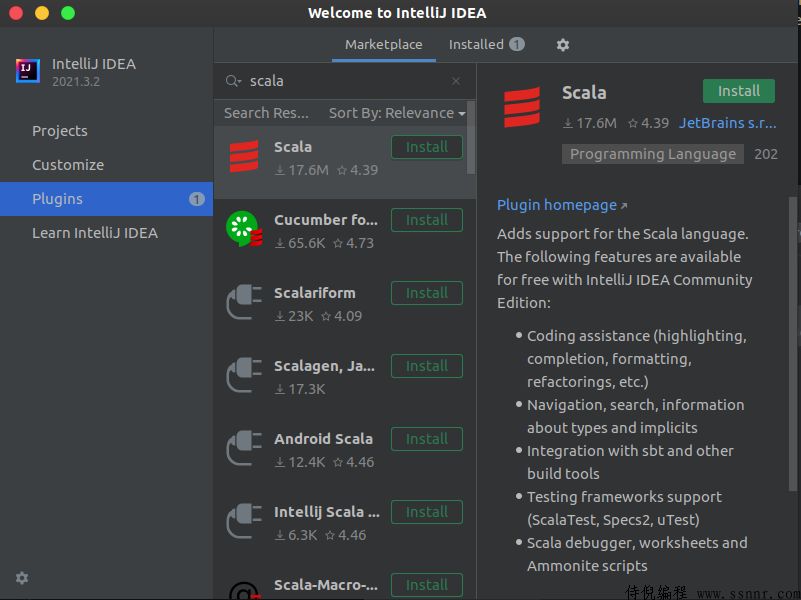 如何为IntelliJ安装Scala插件