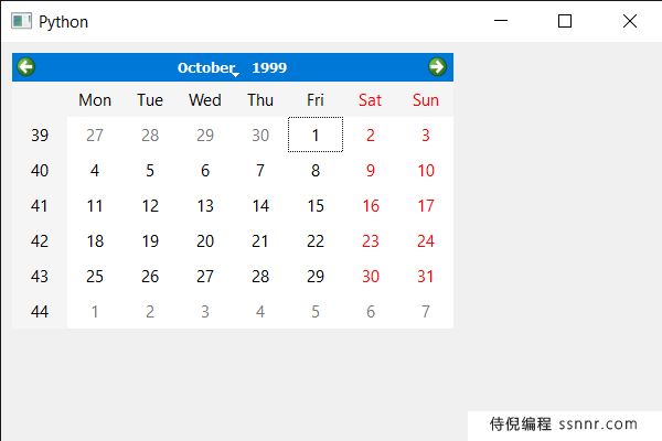 PyQt5 QCalendarWidget 为其设置上下文菜单策略