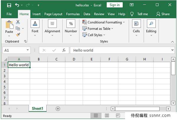 Python XlsxWriter 第一个程序