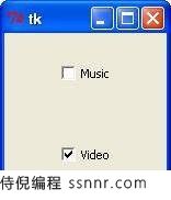 Tkinter Checkbutton小部件