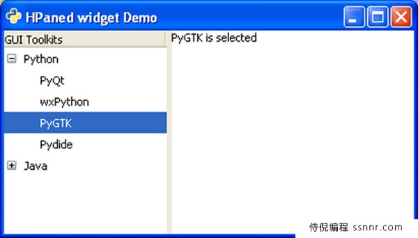PyGTK Paned 类