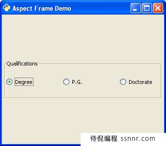 PyGTK AspectFrame类