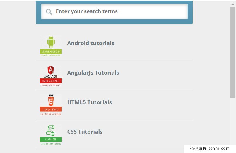 AngularJS 搜索标签页