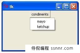 Tkinter 菜单按钮