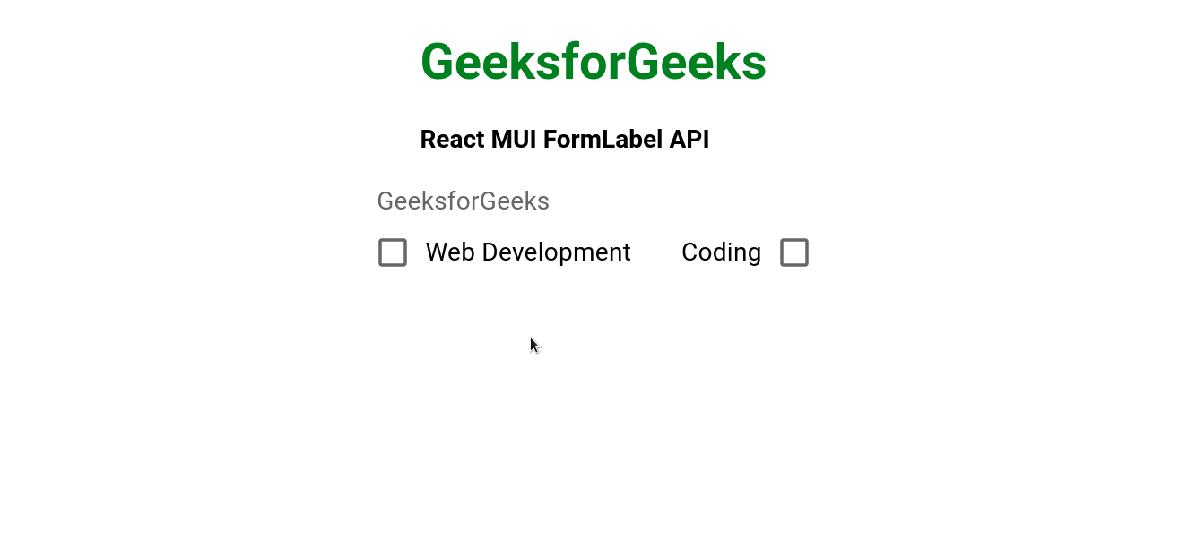 React MUI FormLabel API