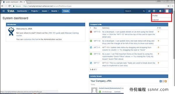 JIRA 仪表盘