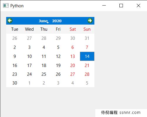 PyQt5 QCalendarWidget 移除水平标头