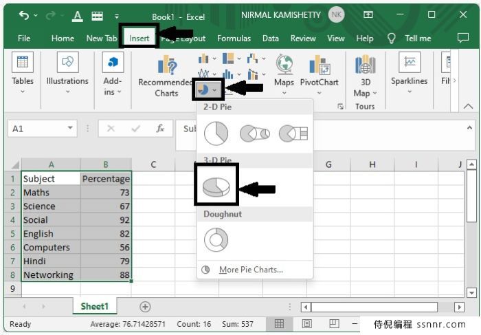 Excel 为饼图添加引导线