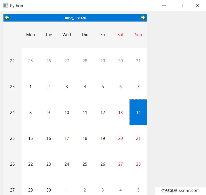 PyQt5 QCalendarWidget 设置最大宽度