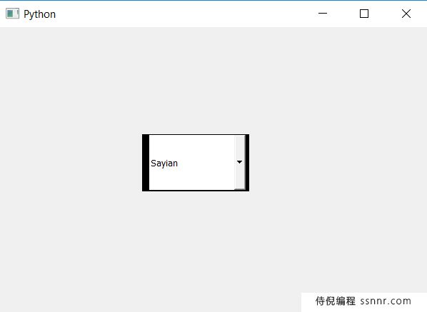 PyQt5 ComboBox 下箭头的不同边框大小