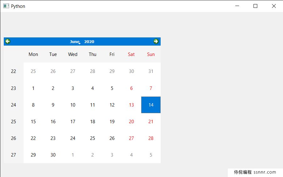 PyQt5 QCalendarWidget 设置最大尺寸