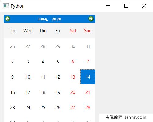 PyQt5 QCalendarWidget 设置固定宽度