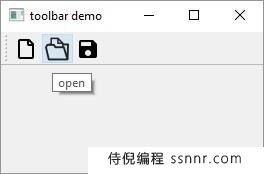 PyQt5 QToolBar小部件