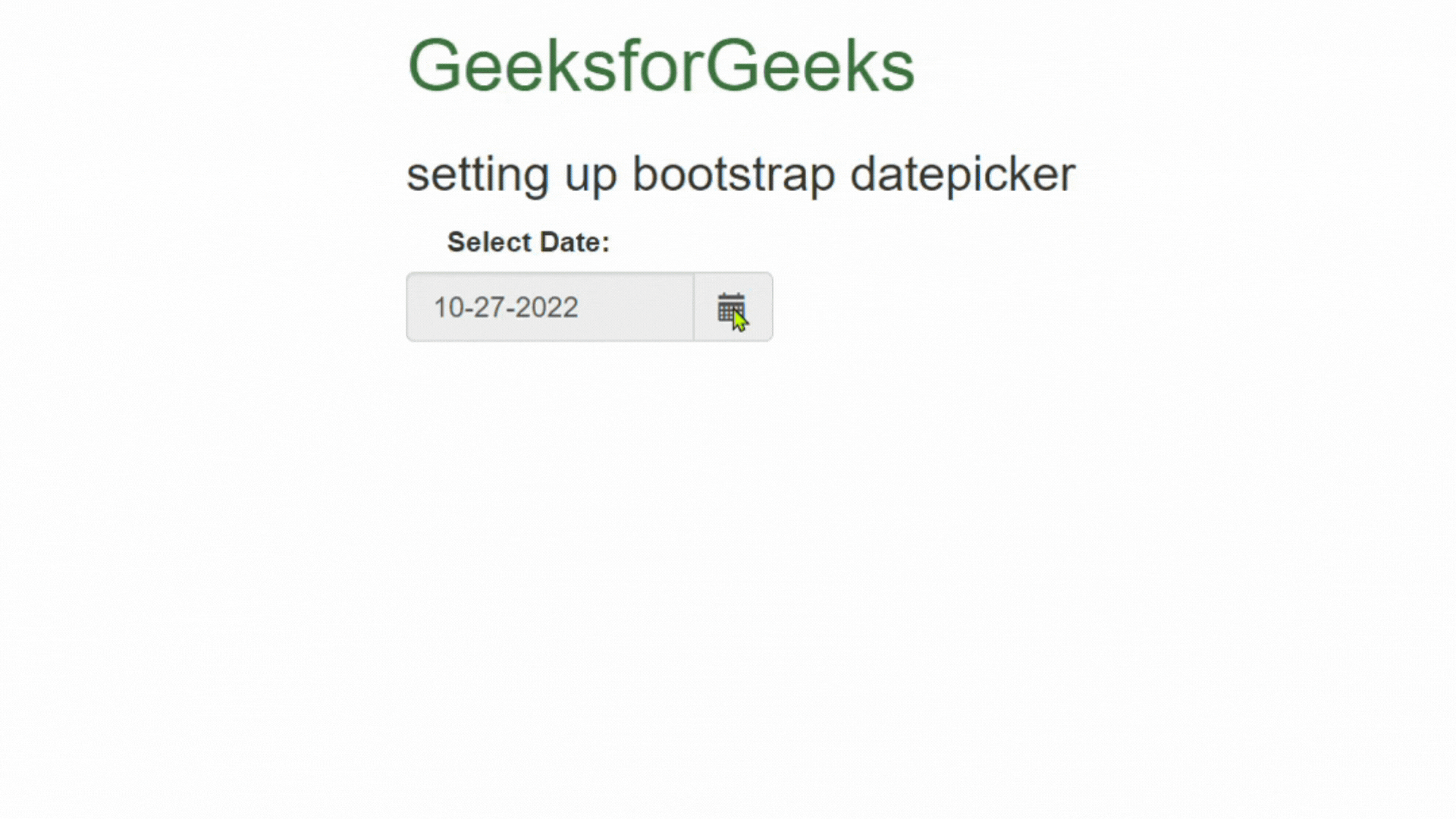 如何在Bootstrap中设置Datepicker